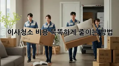 이사청소, 비용 똑똑하게 줄이는 방법!