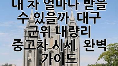 내 차, 얼마나 받을 수 있을까? 🤔 대구 군위 내량리 중고차 시세 💯 완벽 가이드